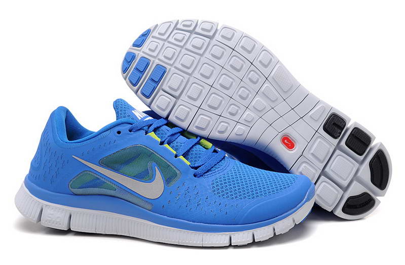 Nike Free Run Womens Shoes 5.0 Breathable Blue Gray